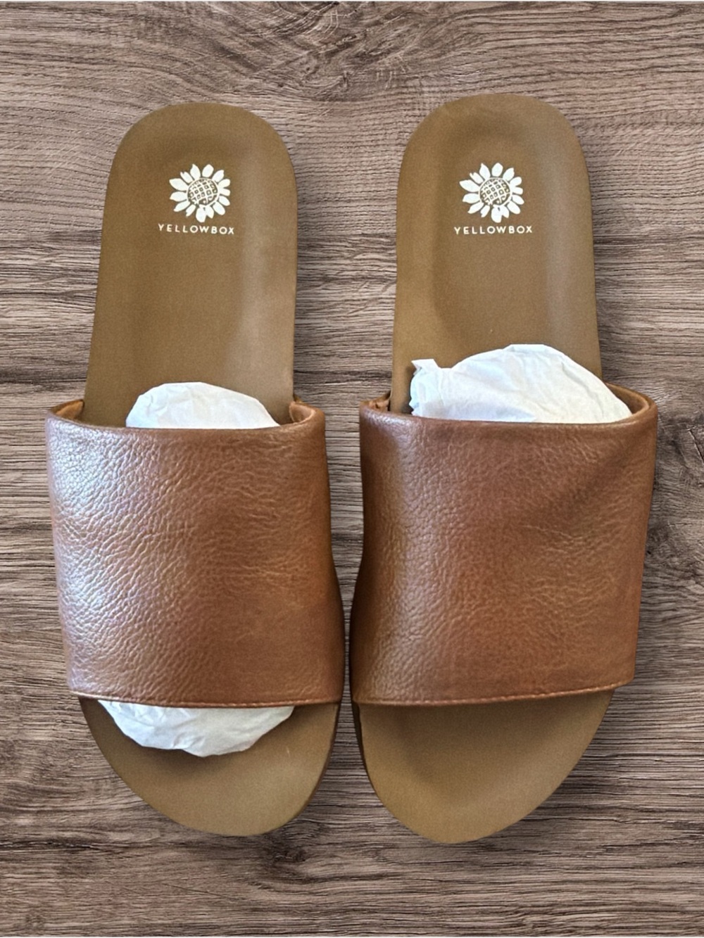 NIB Yellow Box Tan Kalo Slide Sandal Size 10M - Ready for Summer! - Picture 6 of 8